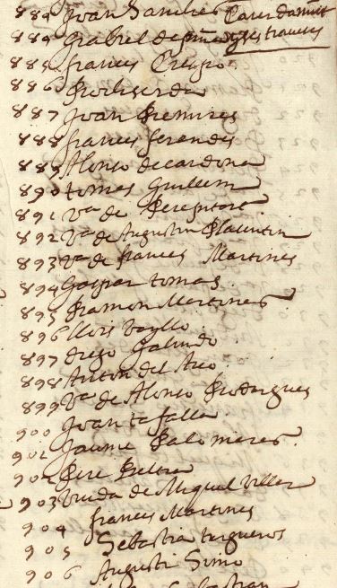 sebastian trigueros censo orihuela 1646