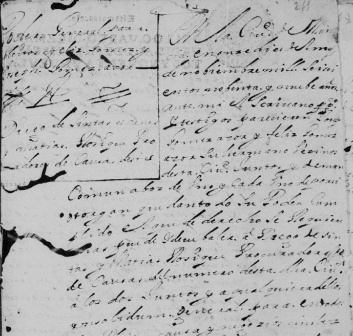 poder de feliz y jose gomez 1699