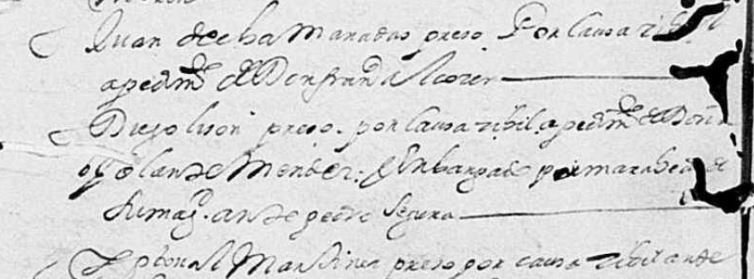 diego lison preso por causa civil imagen 1204 year 1669 juan egea